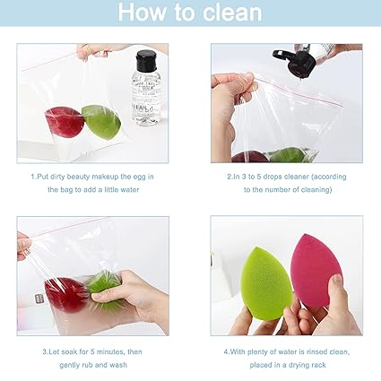 6 Pieces Professional Makeup Sponge Set,Latex Free Flawless Soft Setting Face Puffs,Multicolor Beauty Sponge Blender Cosmetic Applicator for Powder,Liquid,Facial Makeup Tools