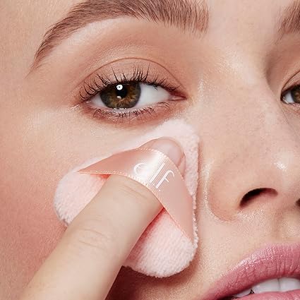 Powder Puff Daubigny 6 PCS Powder Puff Makeup Puff Face Soft Triangle Powder Puffs for Loose Powder Mineral Powder Body Powder Velour Cosmetic FaclaI Sponges for Applying Makeup Tools(Nude)